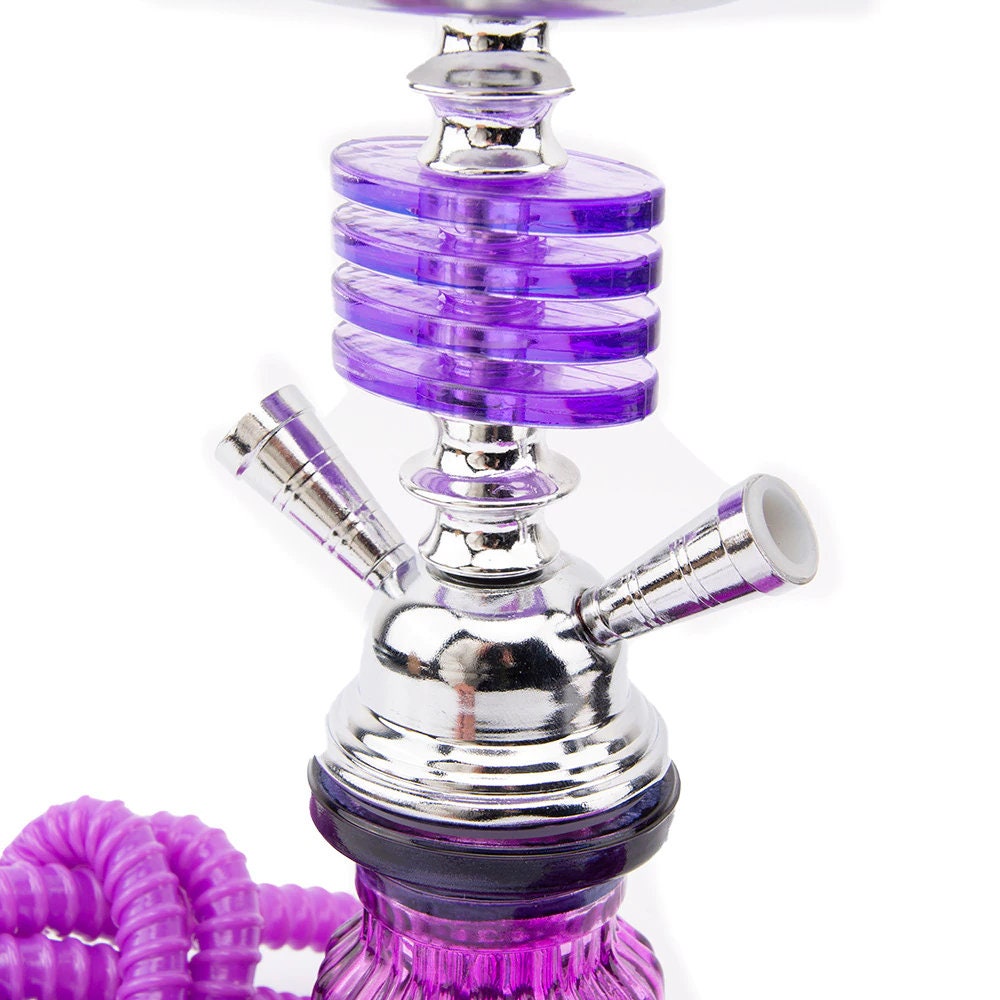 Purple Travel Glass Hookah Pipe Set